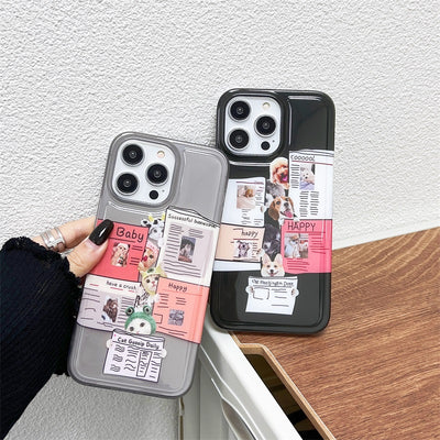 Transparent Cartoon Case For Iphone 11 12 13 14 Pro Max Xr X Xs Cute Fashion Cover