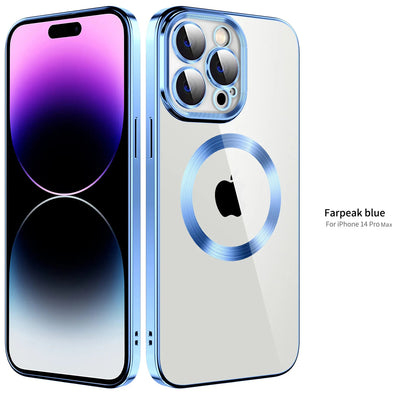 Magnetic Wireless Charge Case for IPhone 14 13 Luxury Purple TPU Charging Phone Case for Iphone 11 12 13 Pro Max Plus