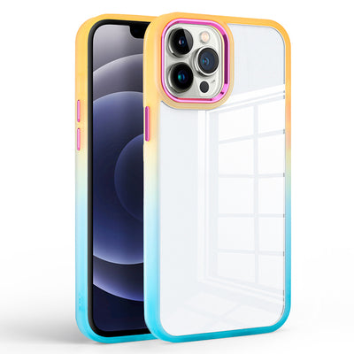 Fashion Mobile Phone Case For Iphone 11 Pro Max Rainbow Pc Anti-fall Transparent Back Cover Case