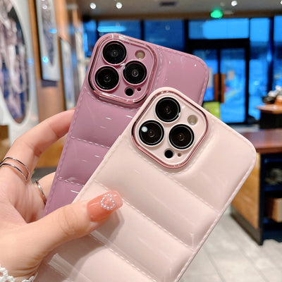 Solid Color Tpu Puffer Phone Case Mobile Covers For Iphone 11 12 13 14 Pro Max 14plus 8g 8p X Xr Xs max