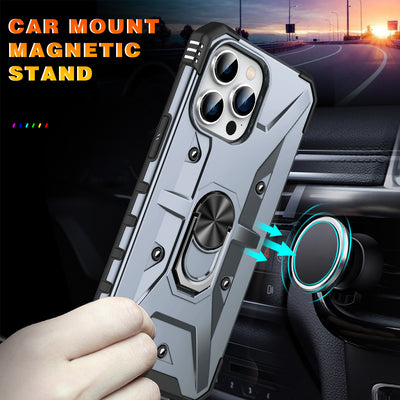 heavy duty rugged armour back cover foriphone 11 pro  explorer phone case with magnetic car mount holder