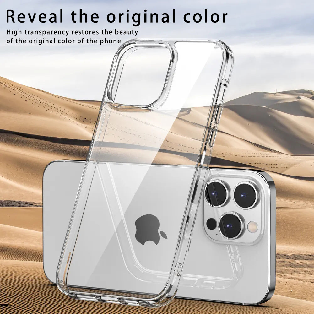 Oem Logo Luxury Design Case For iphone 12 iphone 13 pro max Clear Cover For iphone 14 pro Transparent Pc Tpu Case