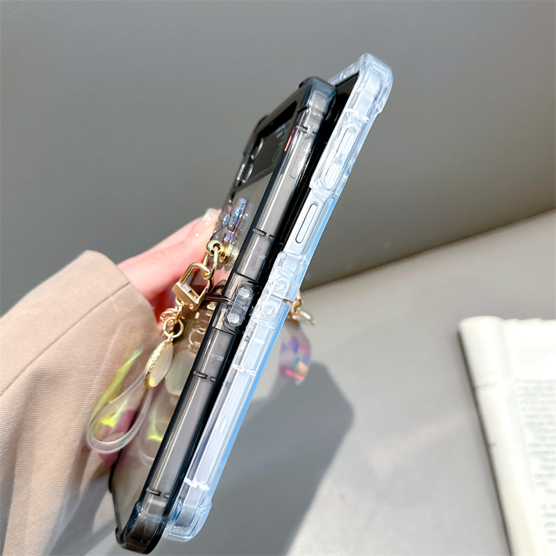 Samsung Foldable Transparent Bowknot Phone Case For Samsung Zflip3 Zflip4 W23 Flip